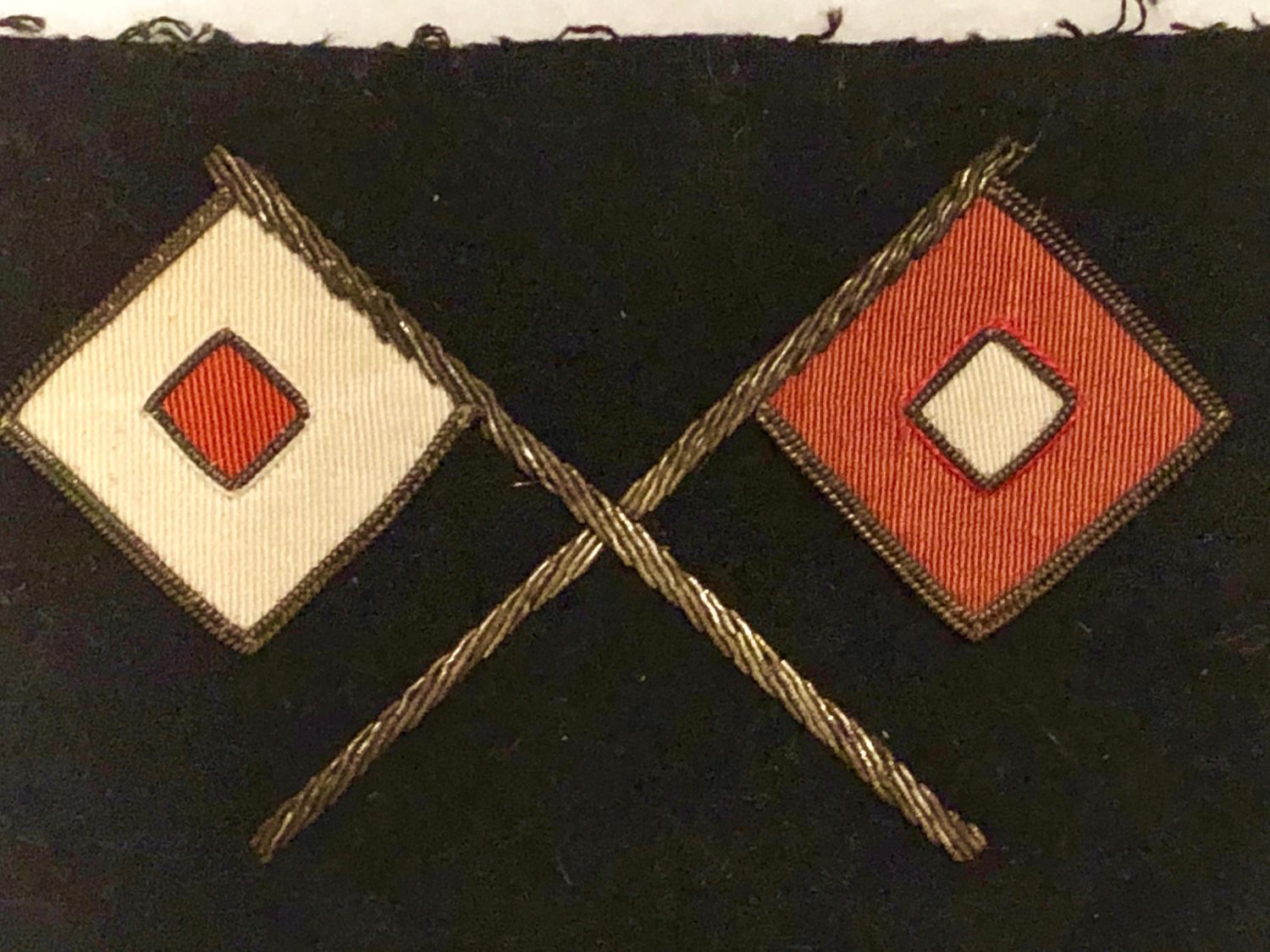 Rare Civil War Period Enlisted Mans Signal Corps Uniform Insignia