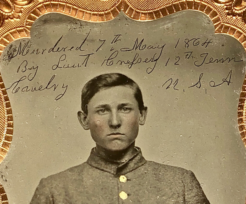 Tintypes of Two Confederate Tennessee Cavalrymen Killed by Lt. Jordan W ...