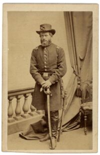 Civil War; Union.cavalry.officers.''Burnside''.pattern.hat,here.a.California.cavalry.officer.