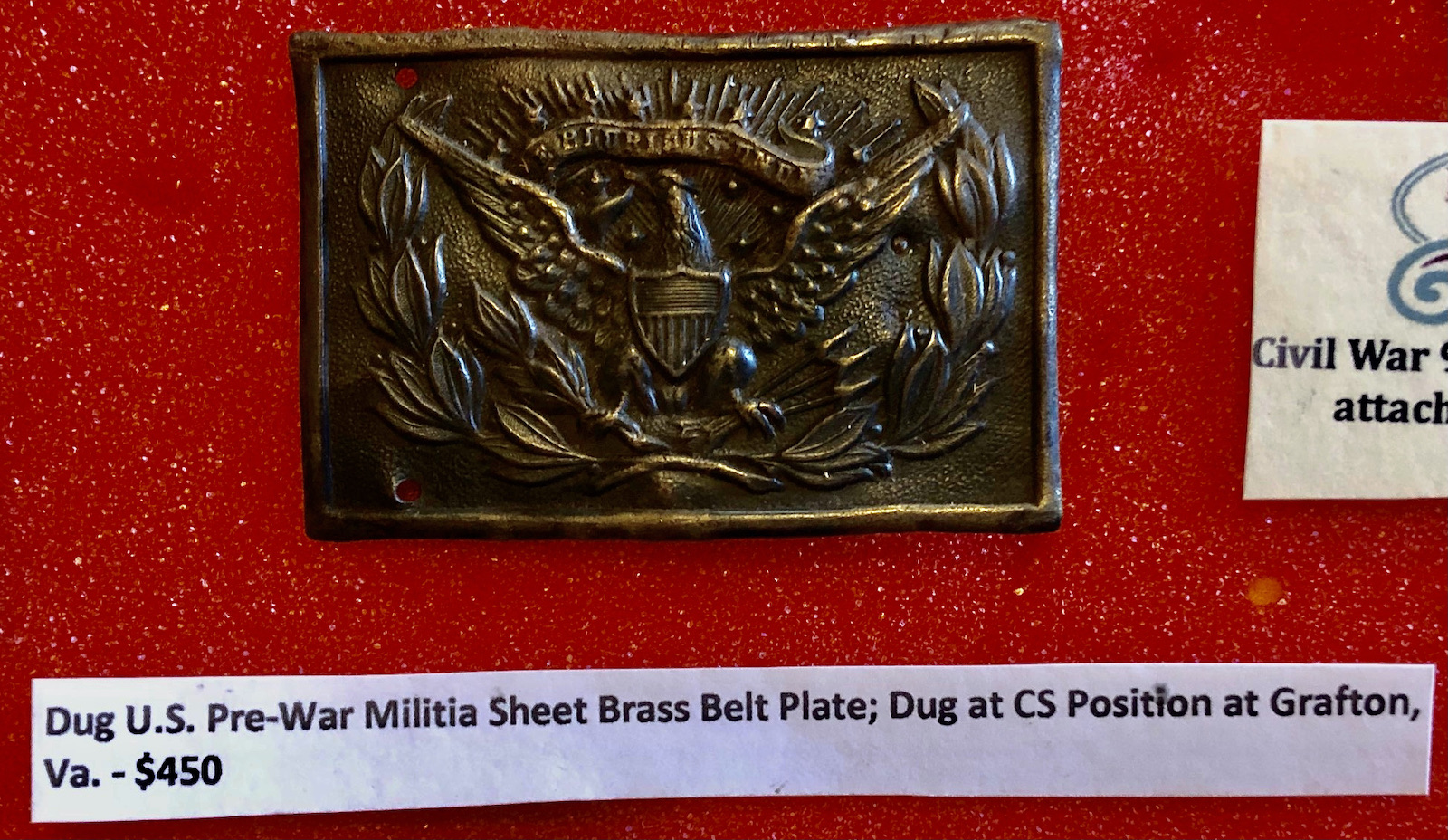Group of Excavated and Non-excavated Civil War Belt Plates, Breast Plates  and Insignia – Perry Adams Antiques