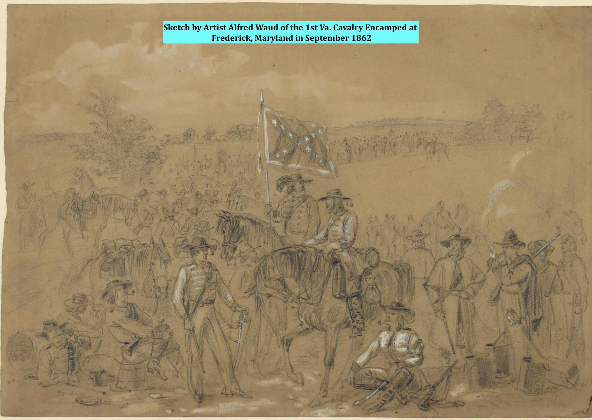 A.Waud skecth of 1st Va. Cav.